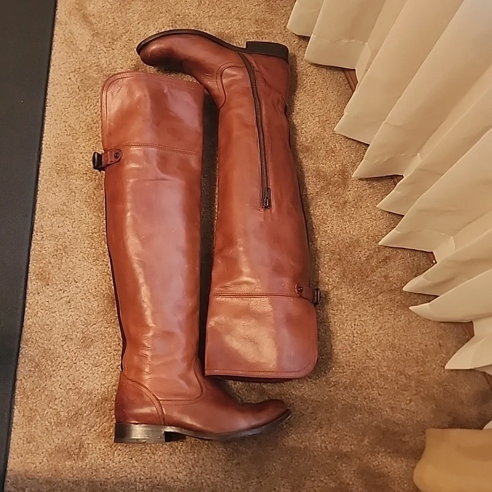 Frye Women's Mellisa Over the Knee Boots In Cognac W 5 1/2